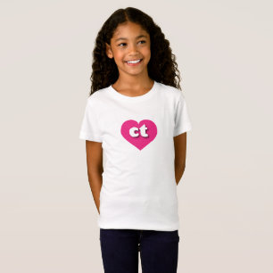 Connecticut shock rosa hjärta - I kärlek län T Shirt