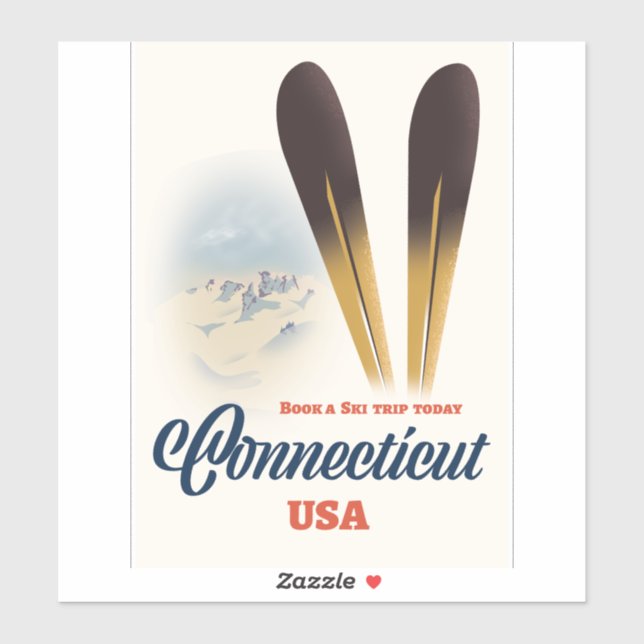 Connecticut ski klistermärken (Ark)