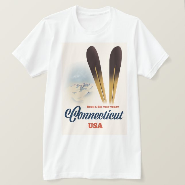 Connecticut skidåkning t shirt (Design framsida)