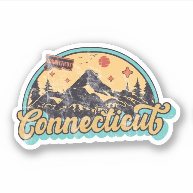 Connecticut State Klistermärken (Framsida)