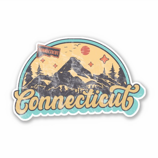 Connecticut State Klistermärken (Framsida)
