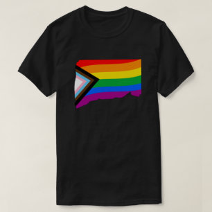 Connecticut State Stolthet HBTQ Progress Stolthet T Shirt