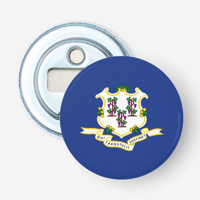 Connecticut Statlig flagga Flasköppnare (Framsidan)