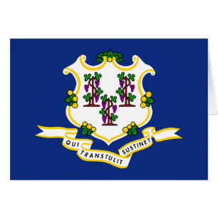 Connecticut Statlig flagga Hälsningskort