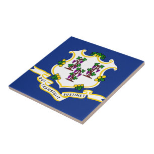 Connecticut Statlig flagga Kakelplatta