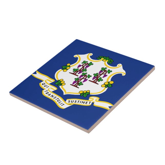 Connecticut Statlig flagga Kakelplatta (Sidan)