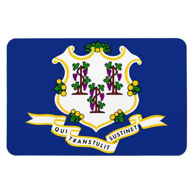Connecticut Statlig flagga Magnet (Horisontell)