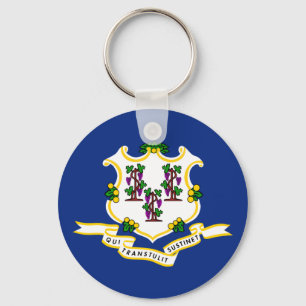 Connecticut Statlig flagga Nyckelring