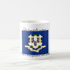 Connecticut Statlig flagga och Motto 11 oz Mugg