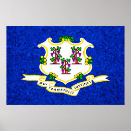 Connecticut Statlig flagga Poster