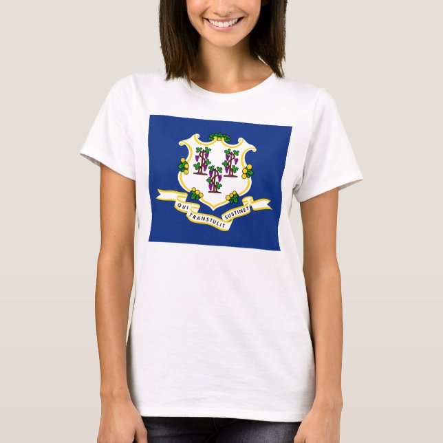 Connecticut Statlig flagga T Shirt (Framsida)