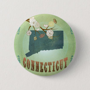 Connecticut statlig karta - grönt knapp