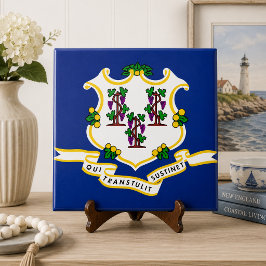 Connecticut statliga flagga kakelplatta
