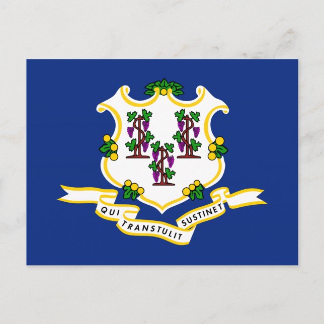 Connecticut statliga flagga vykort (Framsida)