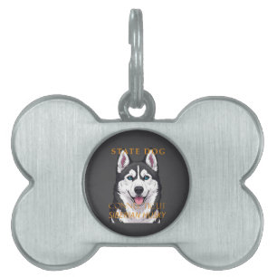 Connecticut Territory Dog Siberian Husky ID-bricka Husdjur