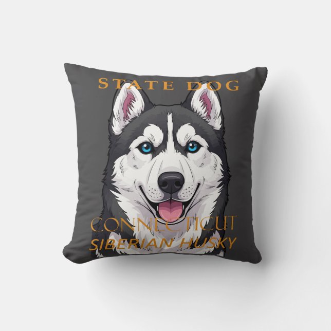 Connecticut Territory Dog Siberian Husky Kudde (Framsida)
