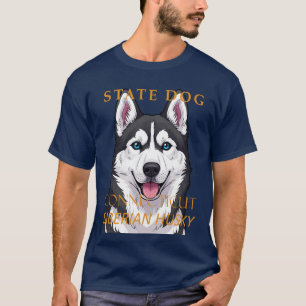 Connecticut Territory Dog Siberian Husky T Shirt