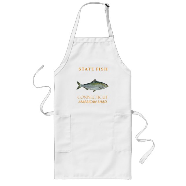 Connecticut Territory Fiska Amerikansk Shad Långt Förkläde (Framsidan)