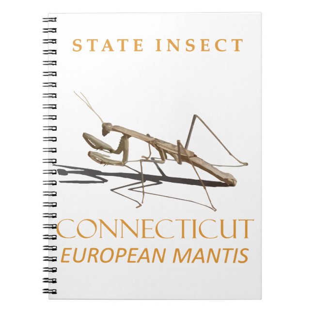 Connecticut Territory Insekt Mantis religiosa Anteckningsbok (Framsidan)