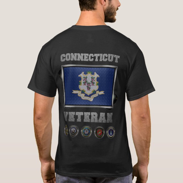 Connecticut Veteran Tshirt T Shirt (Baksida)