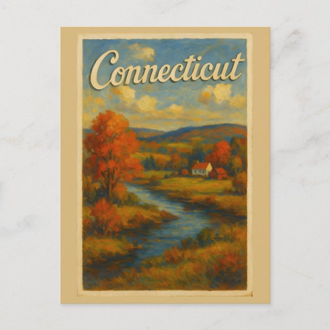 connecticut  vykort (Framsida)