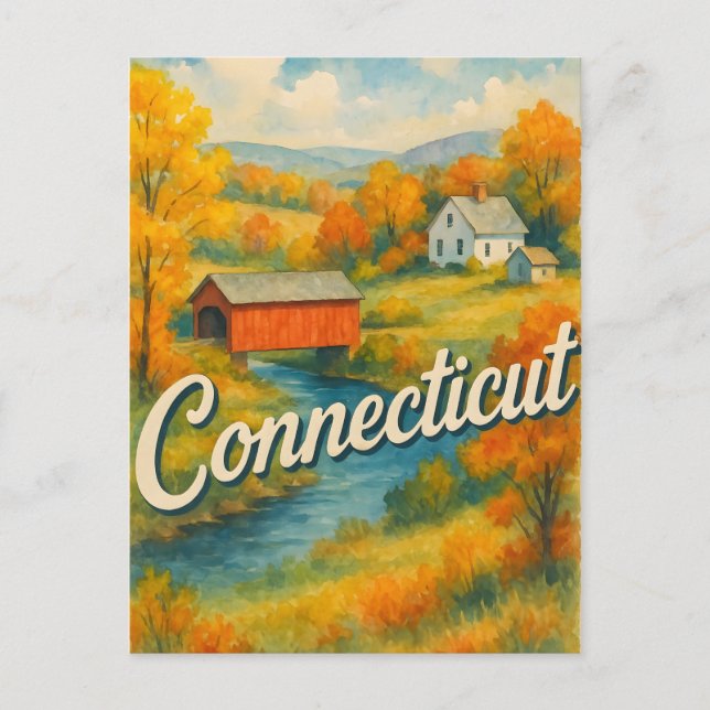 Connecticut Vykort (Framsida)