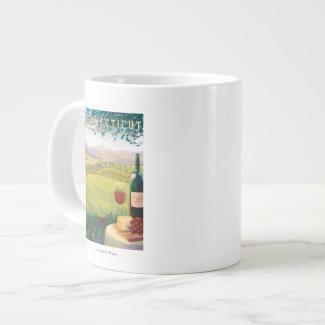 Connecticut Wine Country-scen Jumbo Mugg (Framsida vänster)