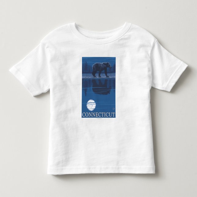 ConnecticutBear i månsken T-shirt (Framsida)