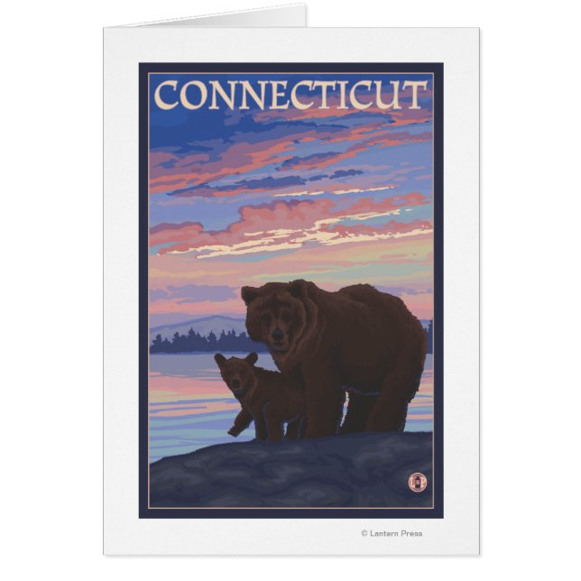 ConnecticutBear och Unge Hälsningskort (Framsidan)