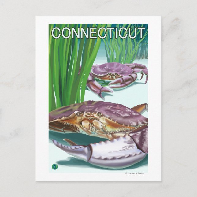 ConnecticutCrab och Fisherman Vykort (Framsida)