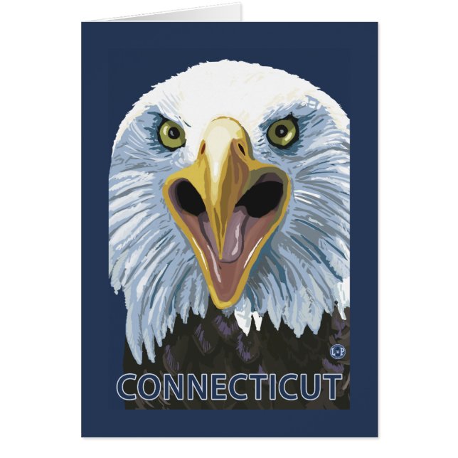 ConnecticutEagle Up Close Hälsningskort (Framsidan)