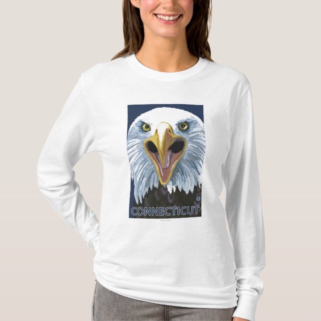 ConnecticutEagle upp slut Tee Shirt (Framsida)
