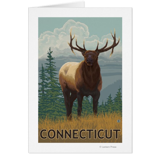 ConnecticutElk Scene Hälsningskort (Framsidan)