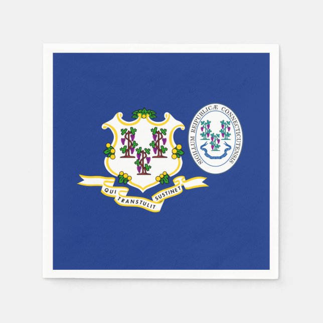 Connecticuter Flag & Seal, Connecticut Pappersservett (Framsidan)