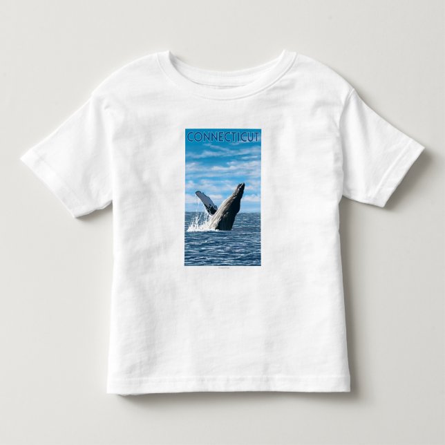 ConnecticutHumpback valplats Tee Shirt (Framsida)