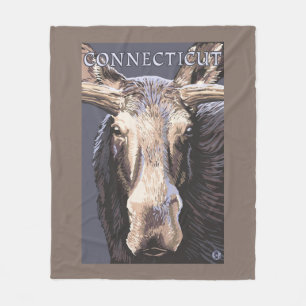 ConnecticutMoose upp slut Fleecefilt