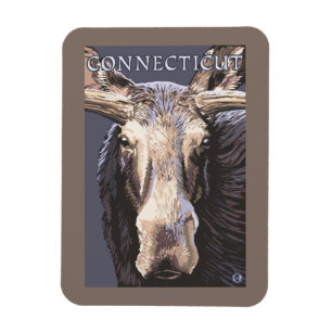 ConnecticutMoose upp slut Magnet