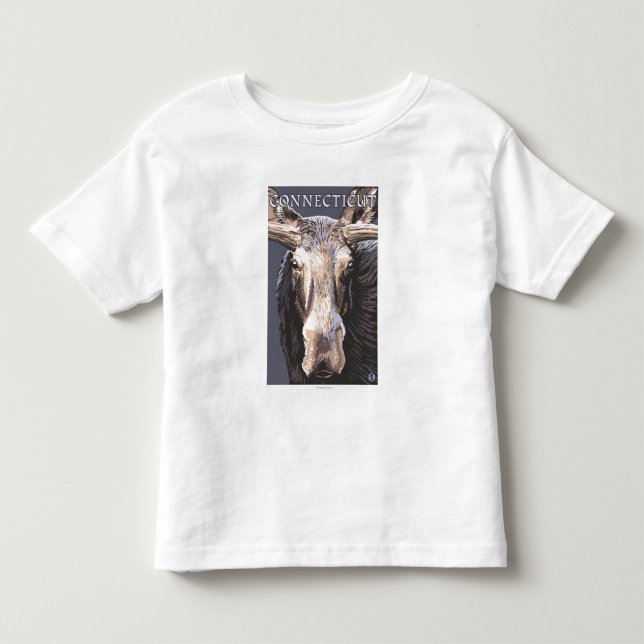 ConnecticutMoose upp slut T Shirt (Framsida)