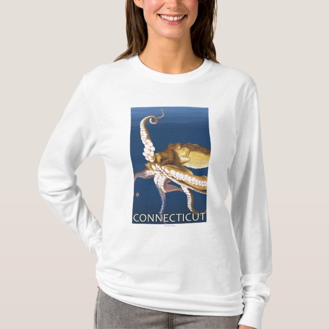 ConnecticutOctopus plats Tee (Framsida)