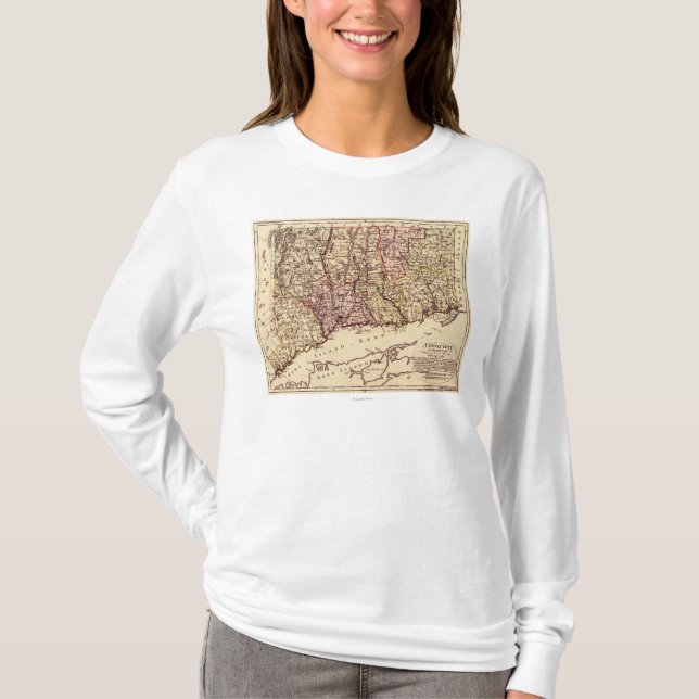ConnecticutPanoramic MapConnecticut T-shirt (Framsida)