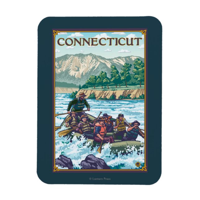 ConnecticutRiver Rawing Scene Magnet (Vertikal)