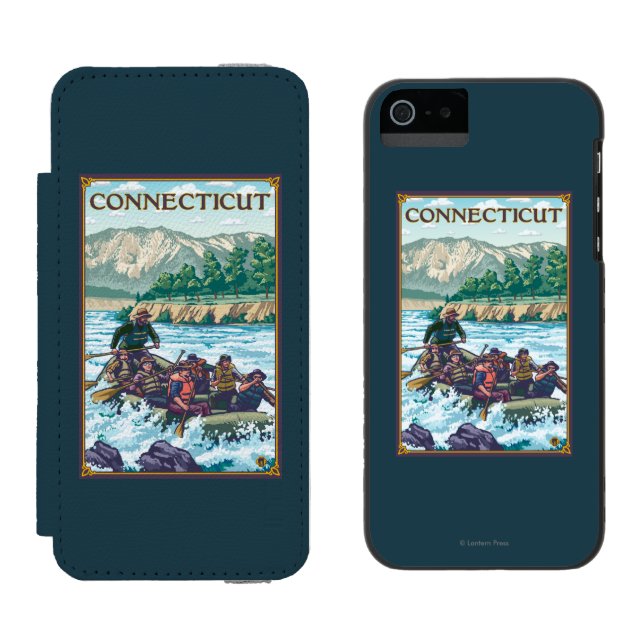 ConnecticutRiver som Rafting plats Incipio iPhone Wallet Skal (Sida vid Sida)