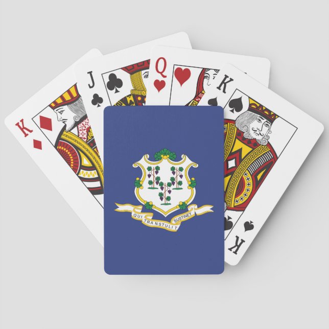 Connecticuts statsflagga casinokort (Baksidan)