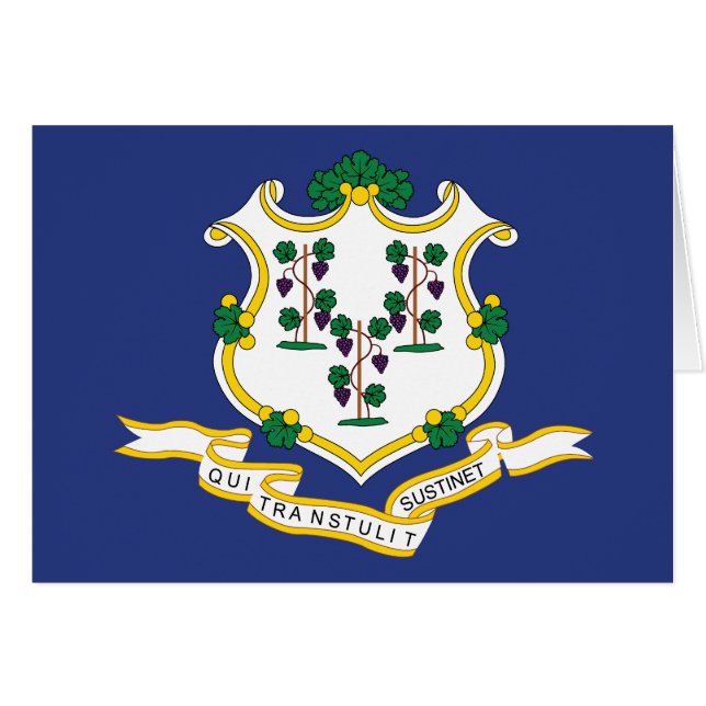 Connecticuts statsflagga hälsningskort (Framsidan Horizontal)