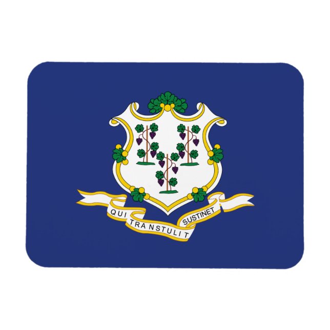 Connecticuts statsflagga magnet (Horisontell)