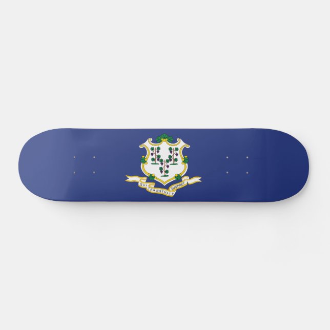 Connecticuts statsflagga mini skateboard bräda 18,5 cm (Horz)