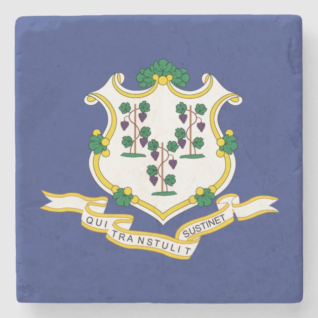 Connecticuts statsflagga stenunderlägg (Framsidan)