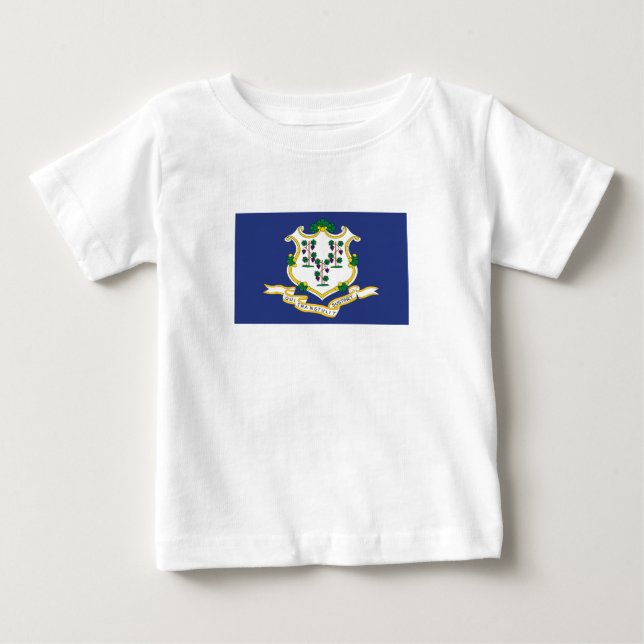 Connecticuts statsflagga t shirt (Framsida)