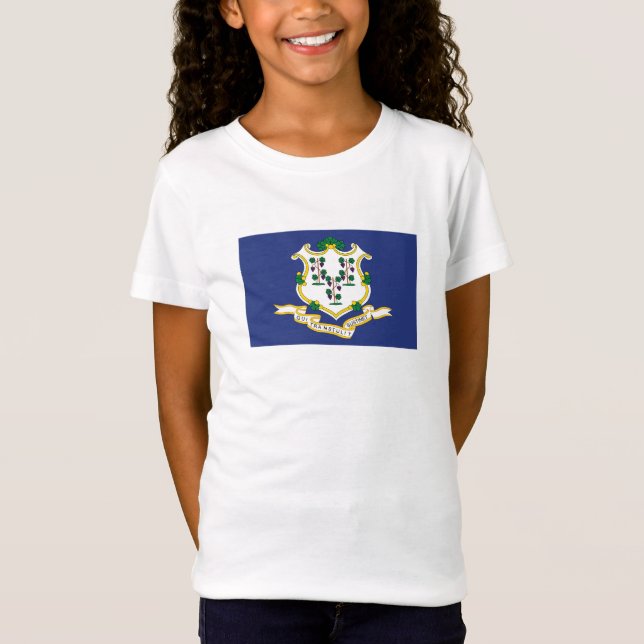 Connecticuts statsflagga t shirt (Framsida)