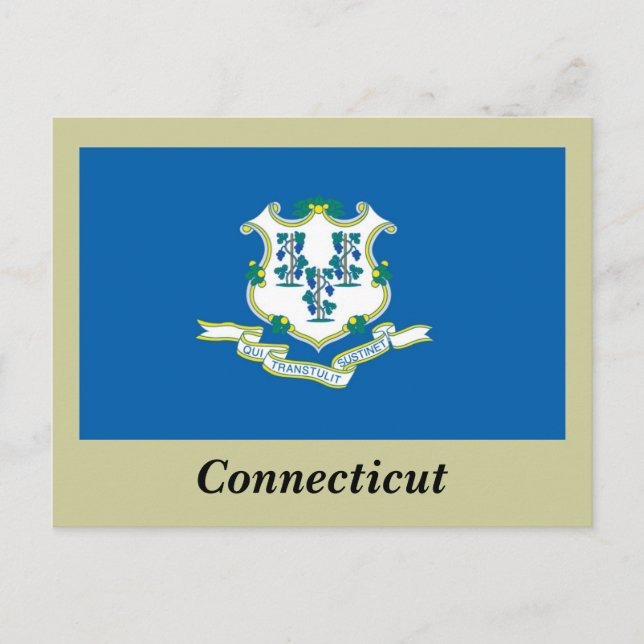 Connecticuts statsflagga vykort (Framsida)